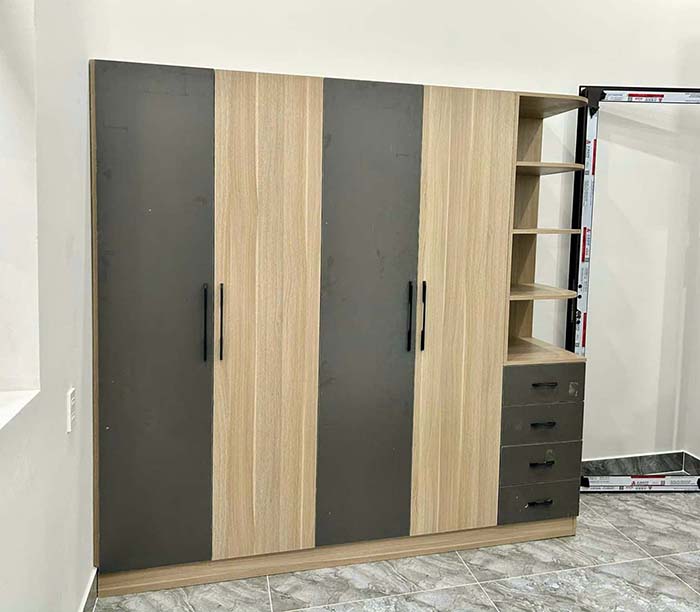 Đóng tủ phòng ngủ thêu yêu cầu